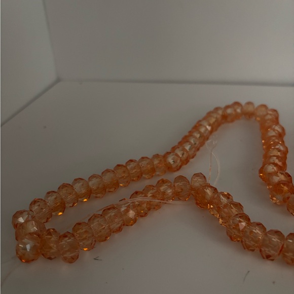 100 Count 14mm Large Orange Crystal Glass Beads - Picture 3 of 7
